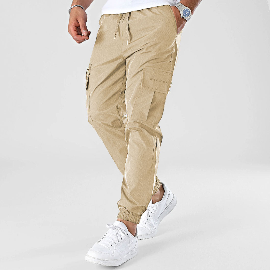 REVIVAL BEIGE CARGO PANTS