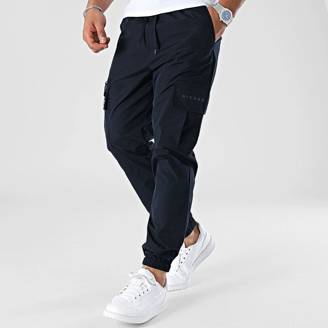 REVIVAL NAVY CARGO PANTS