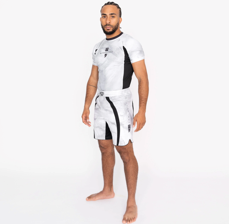 MMA SHORT EAGER CONTEST "WHITE"