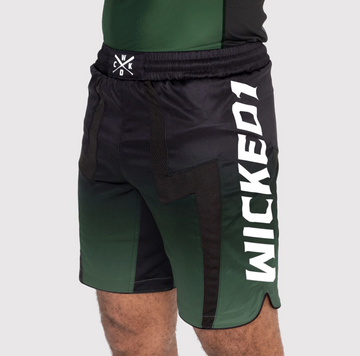 MMA SHORT EAGER GHOST "BLACK / KHAKI"