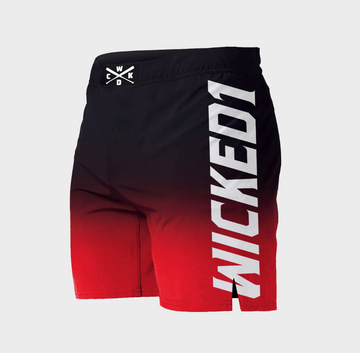 MMA SHORT GHOST "BLACK / RED"