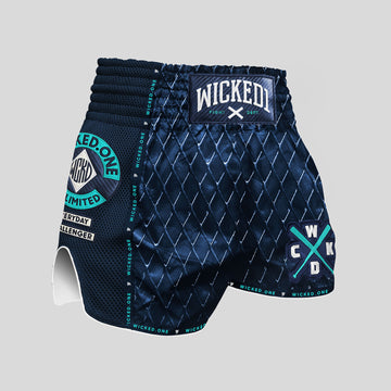 MUAY THAI SHORT CAGE "NAVY"
