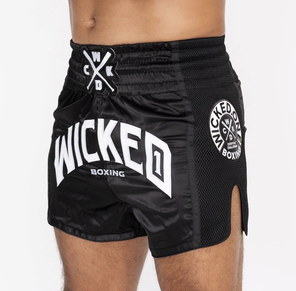 MUAY THAI SHORTS BLOCK "BLACK"
