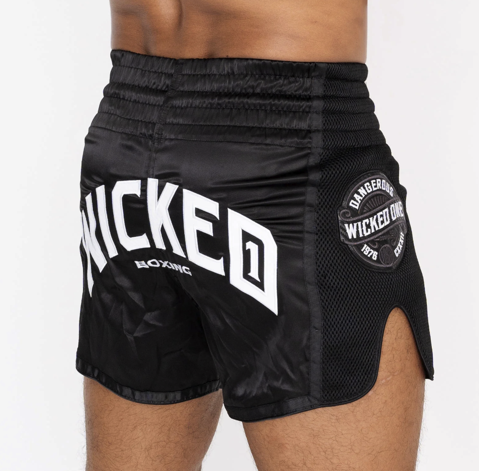 MUAY THAI SHORTS BLOCK "BLACK"