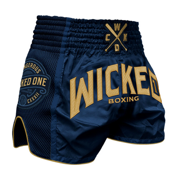 MUAY THAI SHORTS BLOCK "NAVY"