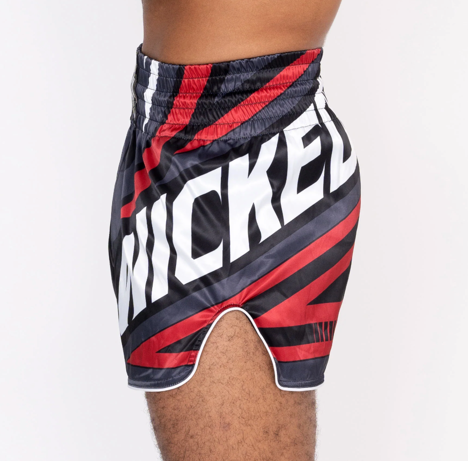 MUAY THAI SHORTS DISTRICT "GREY / RED"
