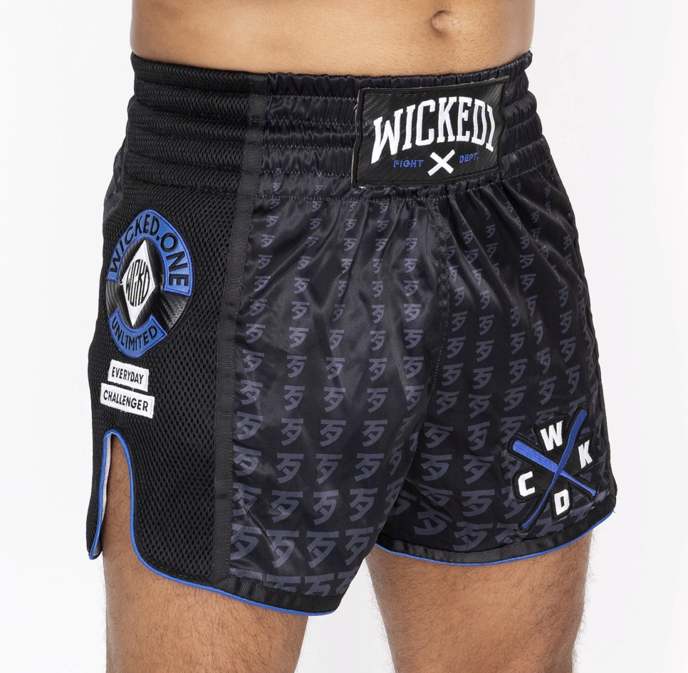 MUAY THAI SHORTS INFINIT "BLACK / BLUE"