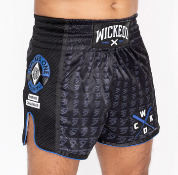 MUAY THAI SHORTS INFINIT "BLACK / BLUE"