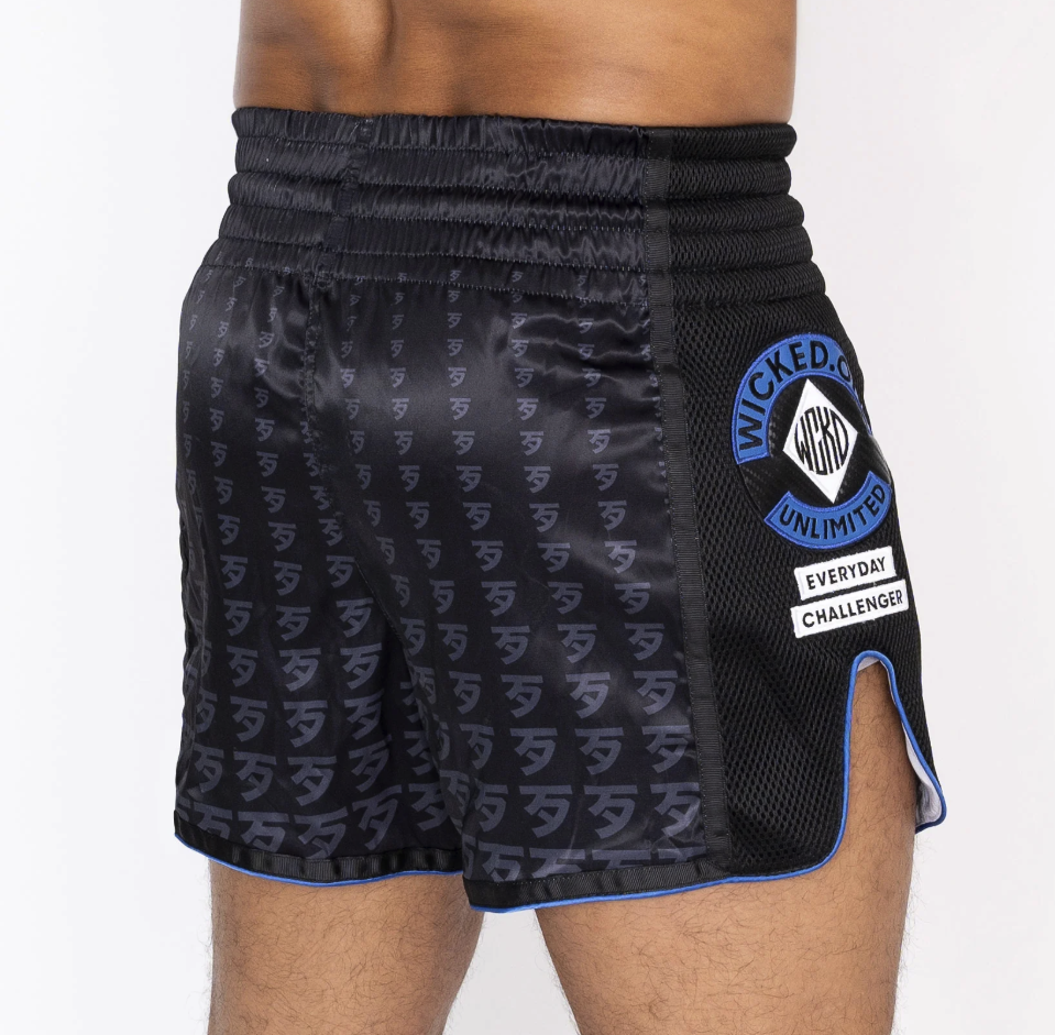 MUAY THAI SHORTS INFINIT "BLACK / BLUE"