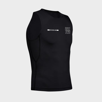 RAW SLEEVELESS RASHGUARD "BLACK"