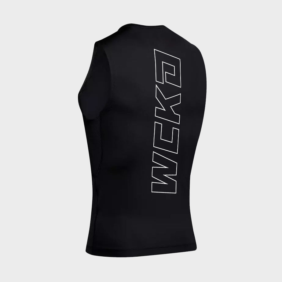 RAW SLEEVELESS RASHGUARD "BLACK"
