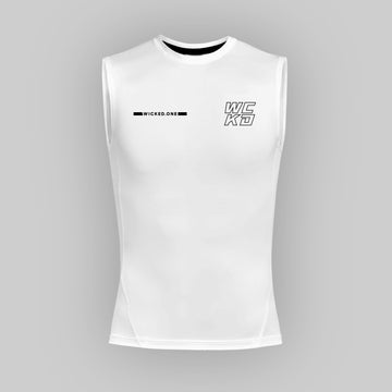 RAW SLEEVELESS RASHGUARD "WHITE"