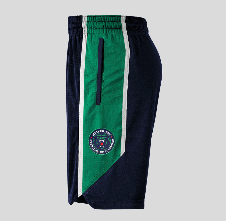 SHORT WHAKS "NAVY / GEEN"