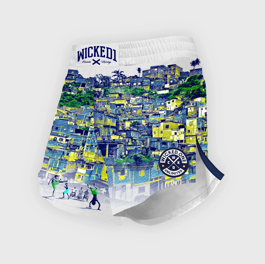 MMA SHORTS ELEMENT FAVELA RISING "WHITE"