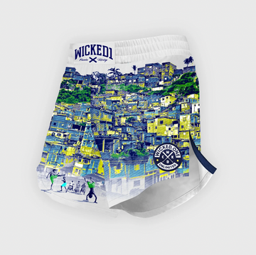 MMA SHORTS ELEMENT FAVELA RISING "WHITE"