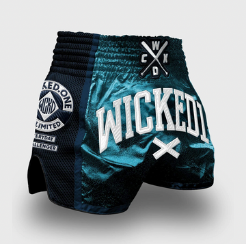 MUAY THAI SHORT SPRAYING "BLUE"