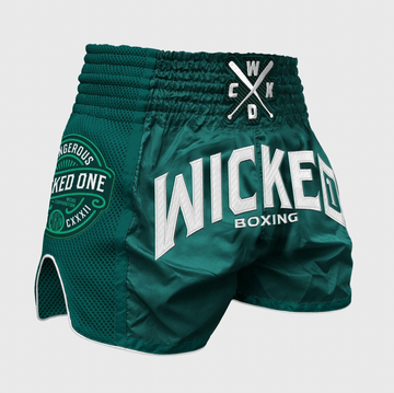 MUAY THAI SHORT BLOCK "GREEN"