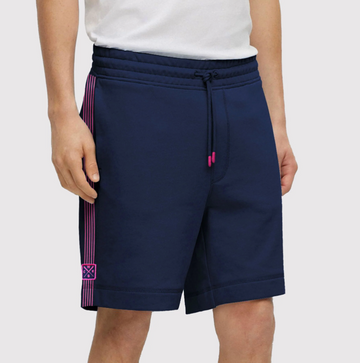 NAVY CROSS-LINE SHORTS