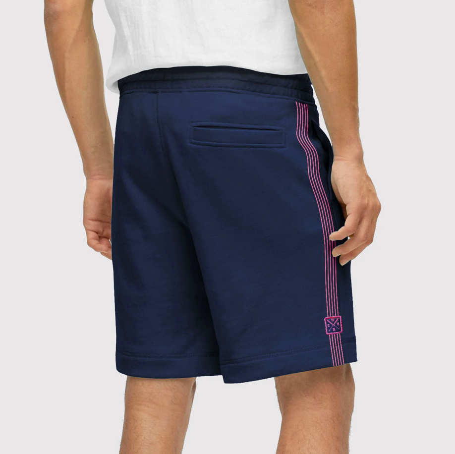 NAVY CROSS-LINE SHORTS