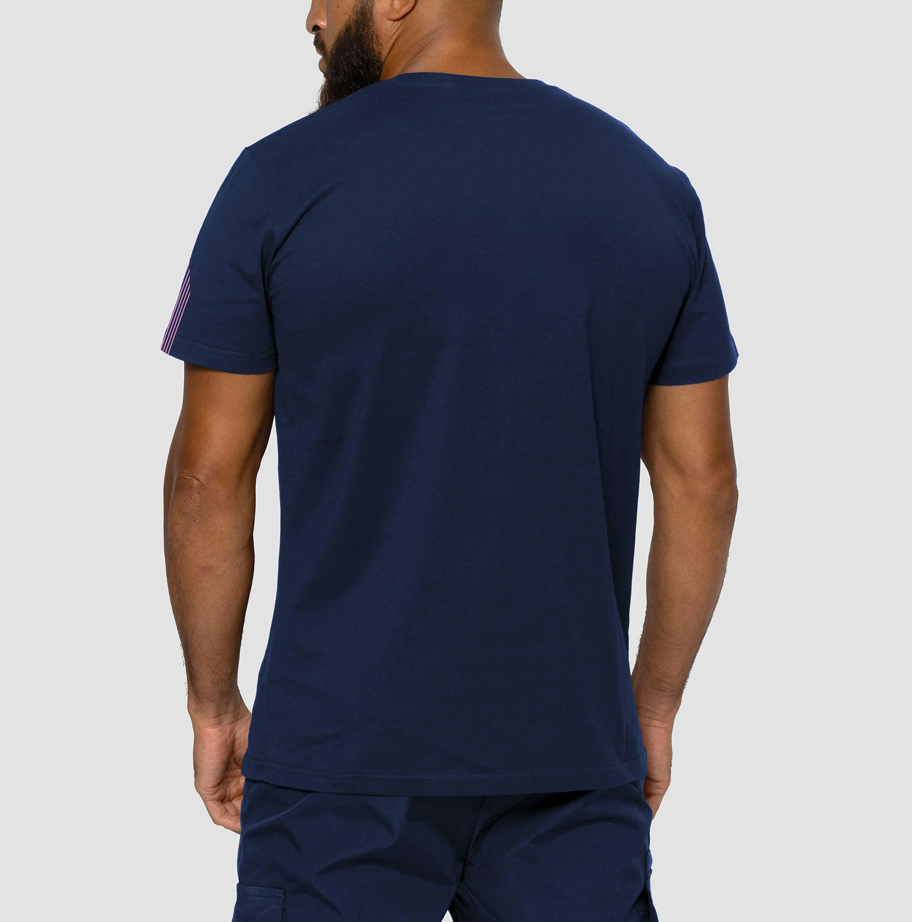 CROSS-LINE NAVY T-SHIRT