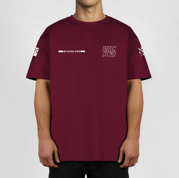 RAW OVERSIZED BORDEAU T-SHIRT
