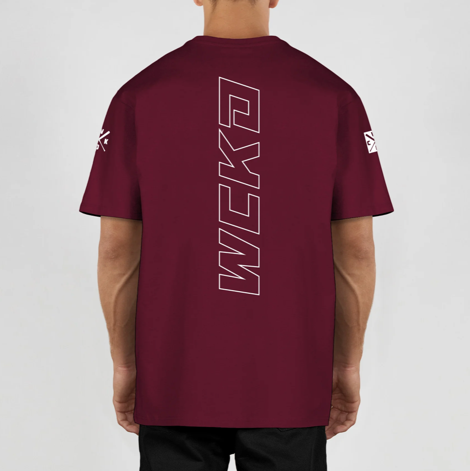RAW OVERSIZED BORDEAU T-SHIRT