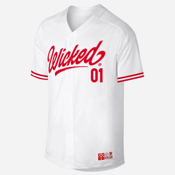 WHITE ROLLIN BASEBALL SHIRT