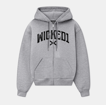 CROSS ZIP-UP HOODIE - HEATHER GREY
