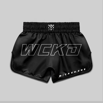 MUAY THAI SHORTS RAW "BLACK"