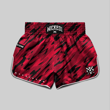 MUAY THAI SHORT CAMO "RED"