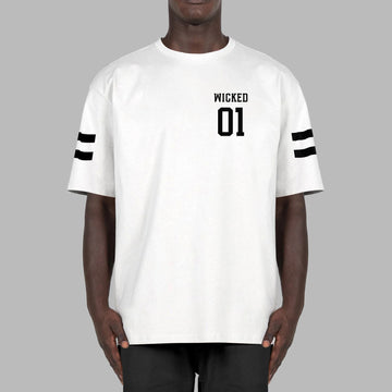 T-SHIRT QUARTERBACK OVERSIZED WHITE