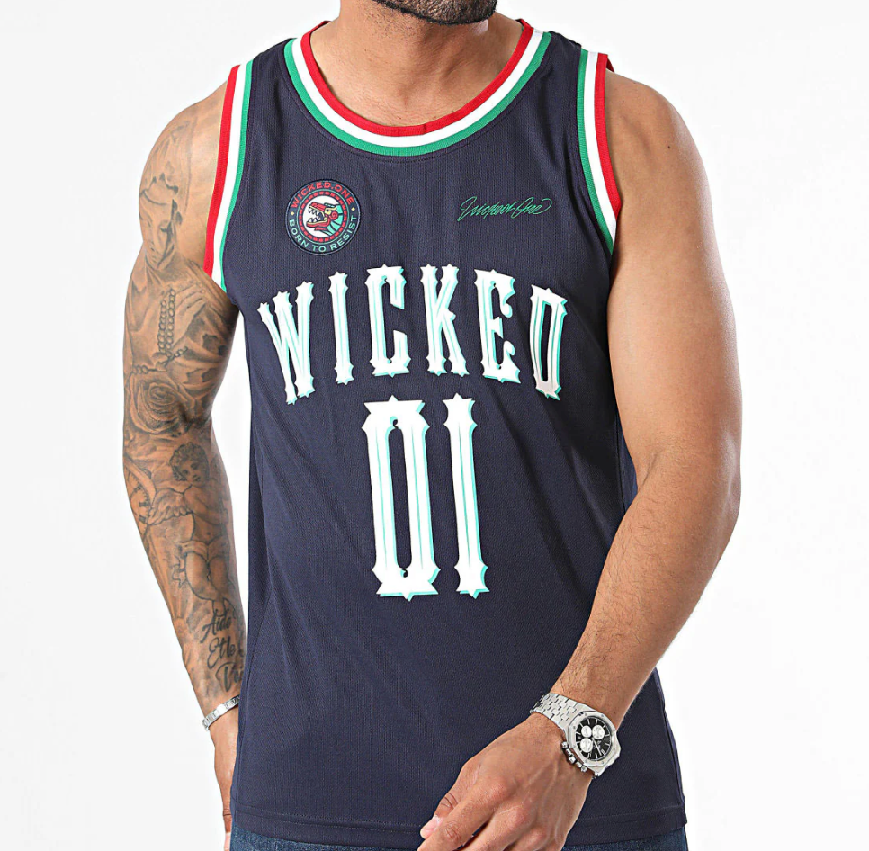 GUERRERO NAVY / RED TANK TOP