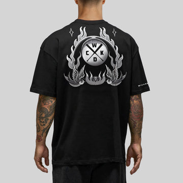 T-SHIRT SWALLOW OVERSIZED BLACK