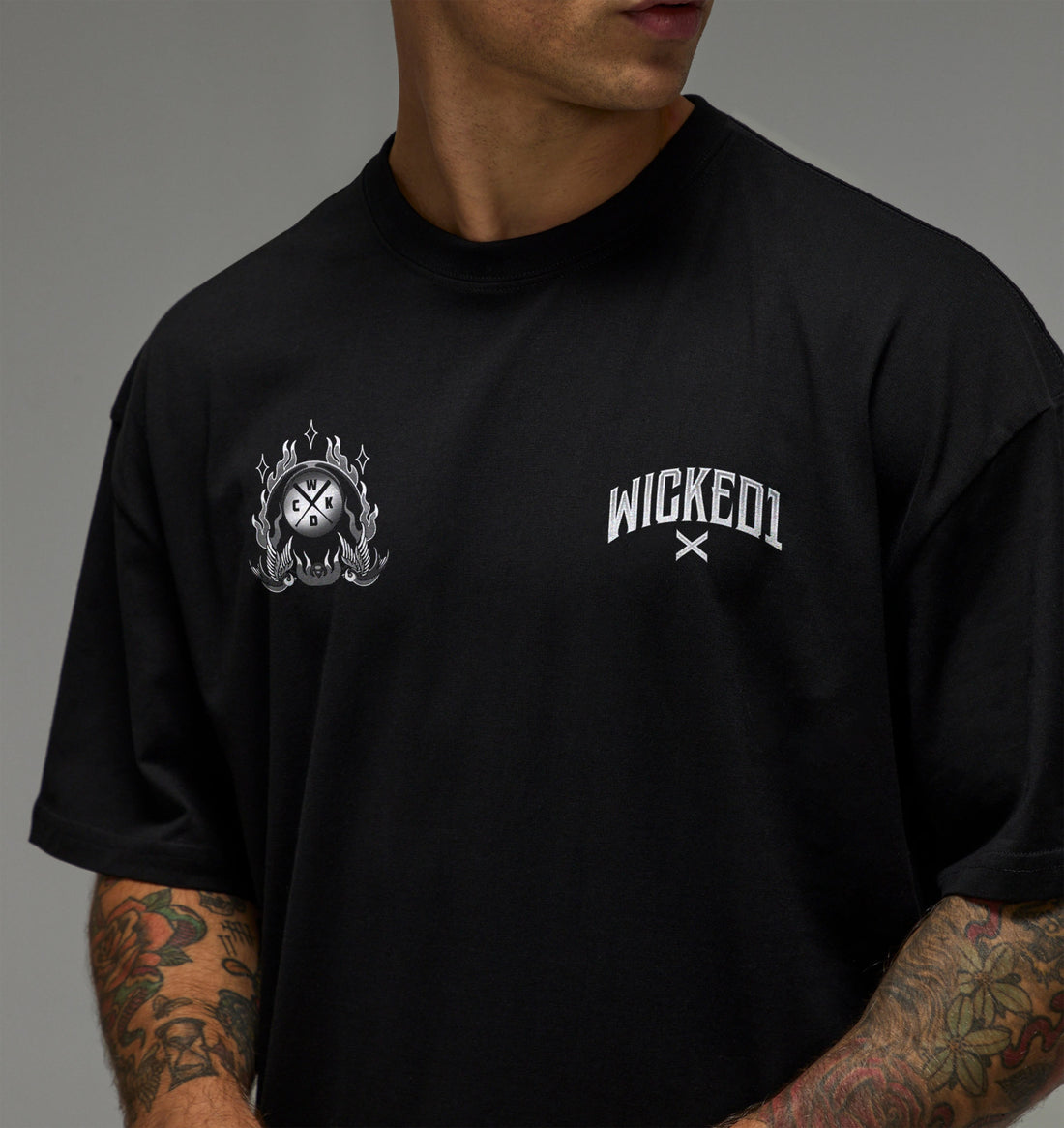 T-SHIRT SWALLOW OVERSIZED BLACK